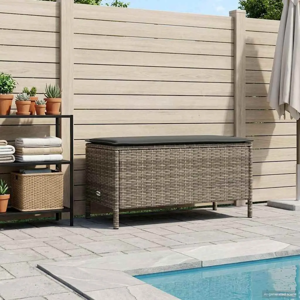 Grey Footstool for Relaxation