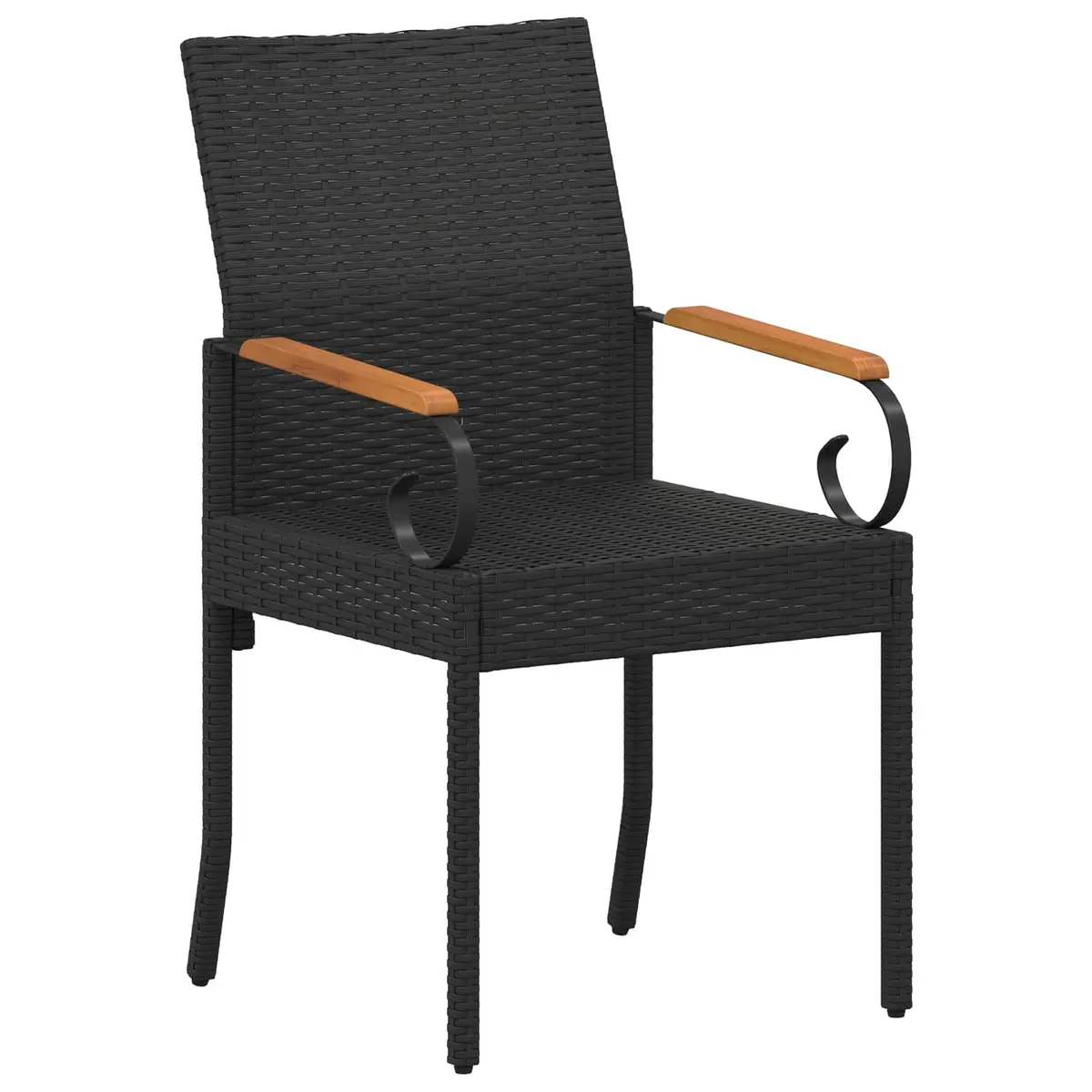 Outdoor Chairs Set of 4 Garden Seating Poly Rattan with Cushion Patio Furniture