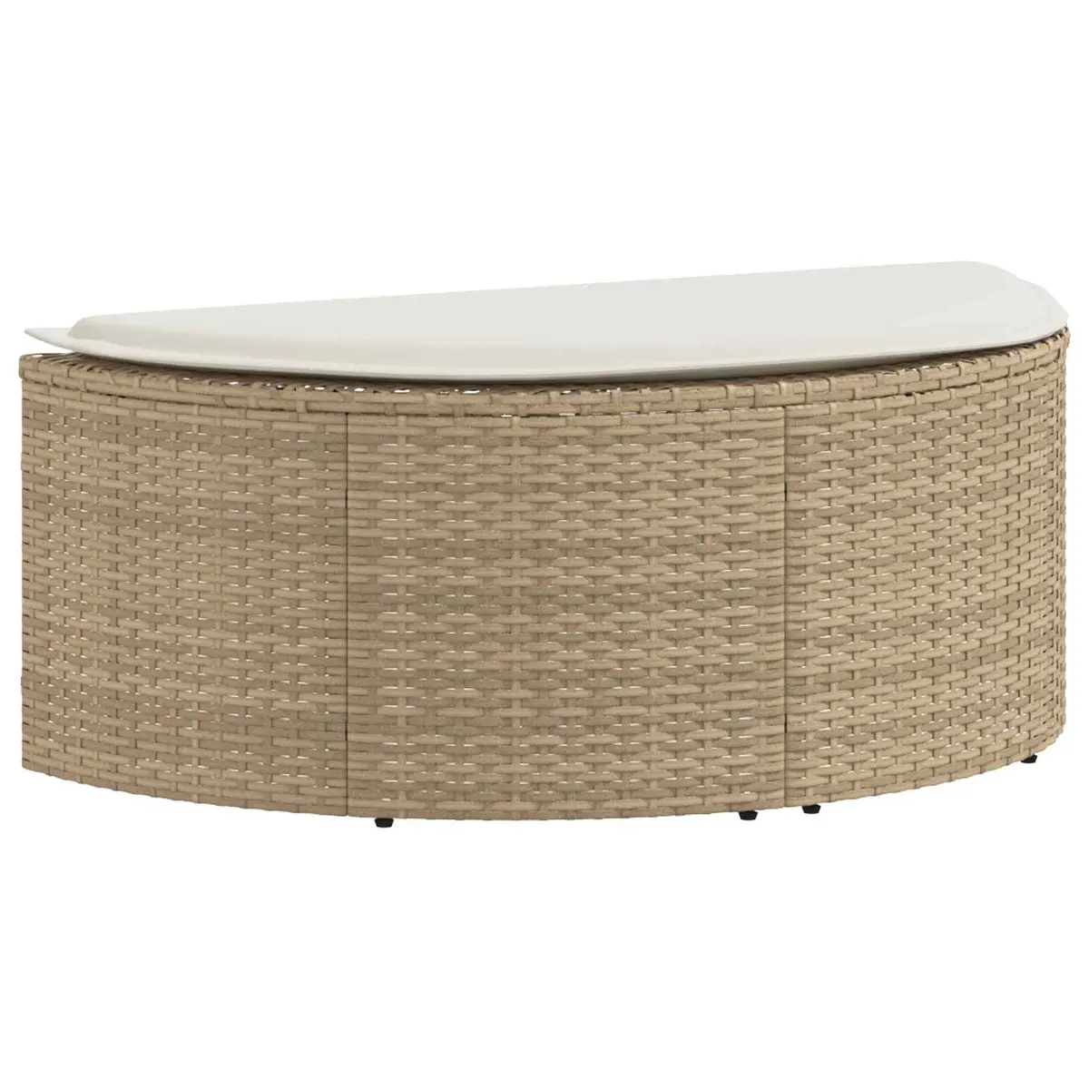 Garden Sofa Set 8 Piece Outdoor Lounge Furniture Adjustable Parasol Beige