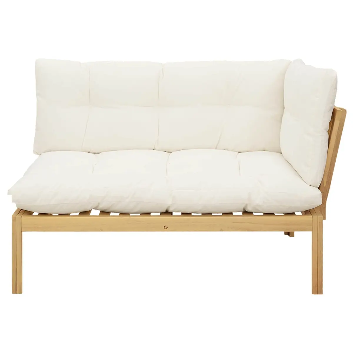 Corner Sofa Unit Outdoor Sectional Seating Acacia Wood Garden Furniture