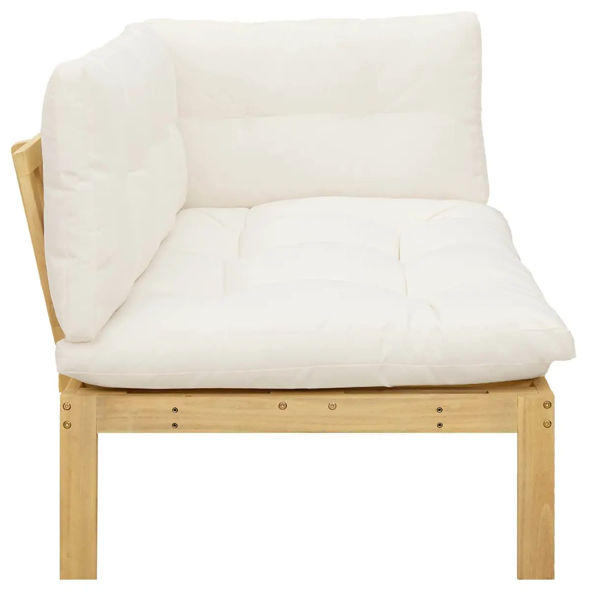 Corner Sofa Unit Outdoor Sectional Seating Acacia Wood Garden Furniture