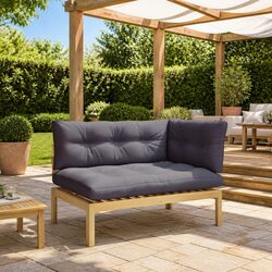 Your Comfortable Acacia Wood Corner Sofa Awaits