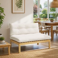 Friendly Middle Sofa Unit in Light Acacia for Outdoors