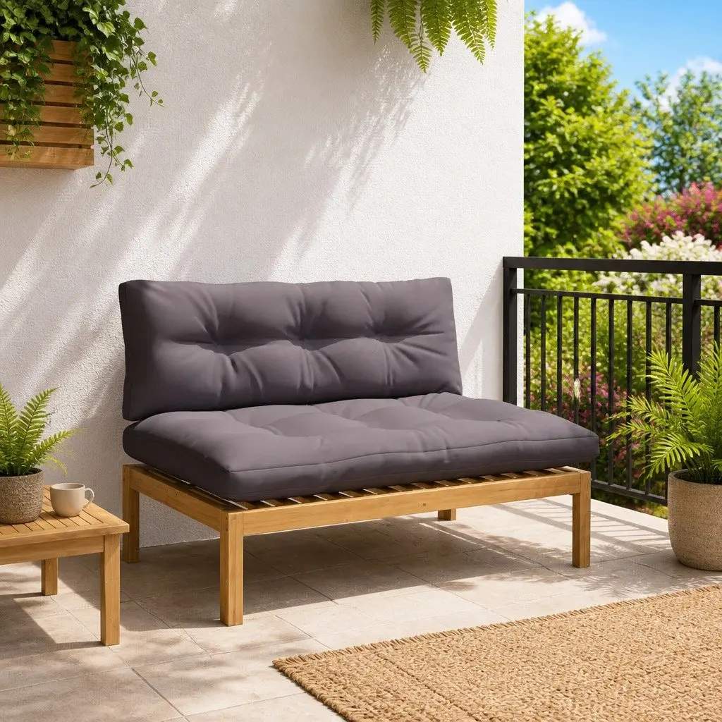 Outdoor Sofa Middle Unit in Acacia Wood