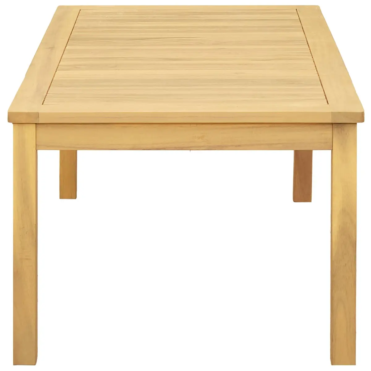 Solid Acacia Wood Coffee Table Rustic Charm 110 x 60 x 45 cm Indoor Outdoor Garden Patio