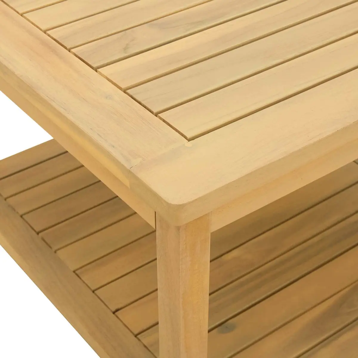 Side Table Solid Acacia Wood Brown Rustic Modern 50 x 35 x 45 cm