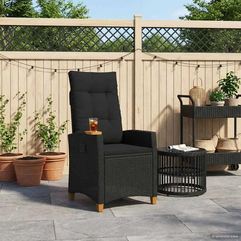 Outdoor Reclining Chair with Side Table