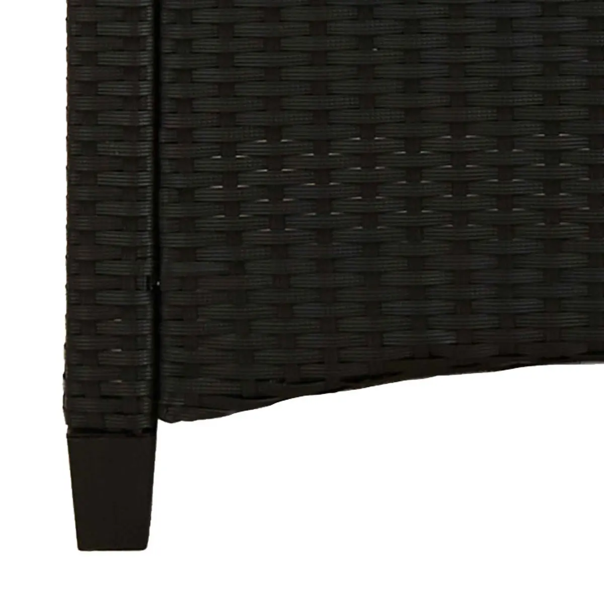 Reclining Garden Bench Adjustable Black Ergonomic Outdoor Lounger
