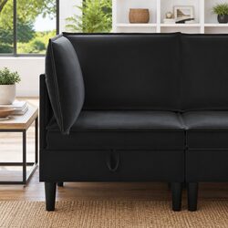 Your Perfect Black Velvet Sofa with Storage