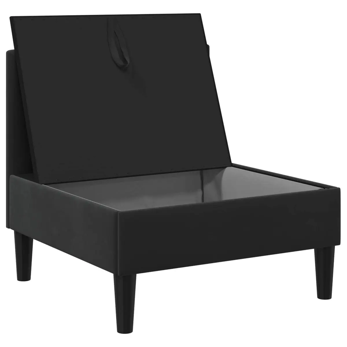 Sofa with Storage Black Velvet Modern Living Room Furniture