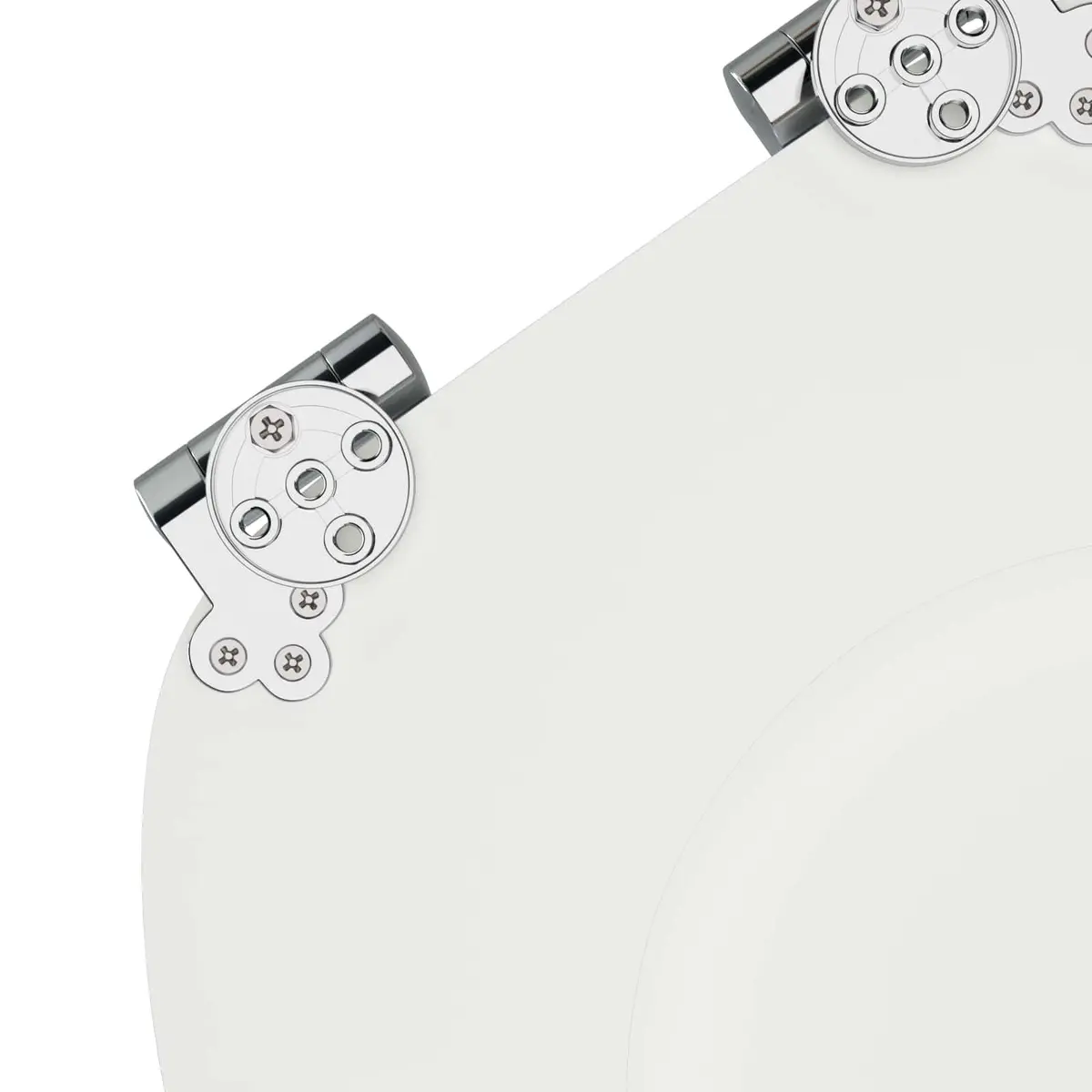 Toilet Seat Soft-Close White MDF Board 44 x 38 cm