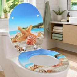 Your Ideal Blue Soft-Close Toilet Seat with Non-Slip Bumpers