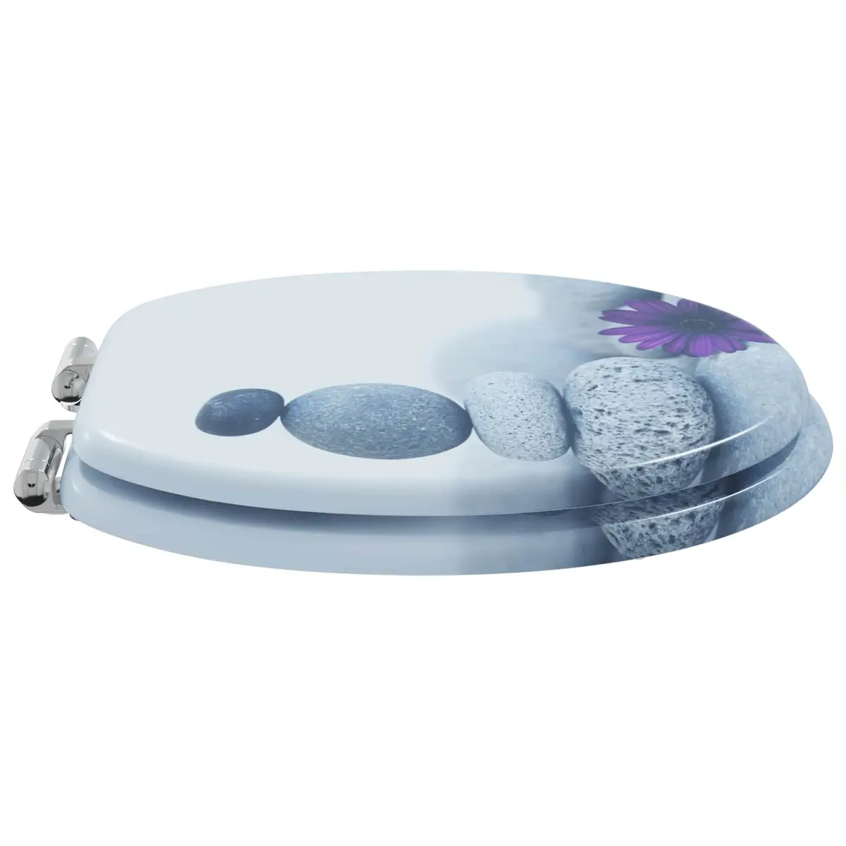 Soft-Close Grey Toilet Seat