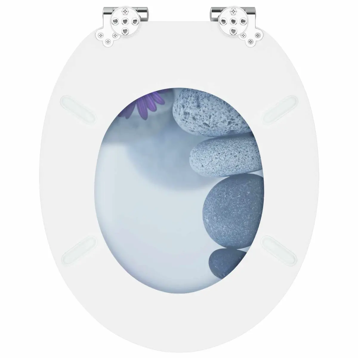 Soft-Close Grey Toilet Seat
