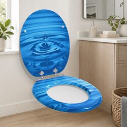 Upgrade Your Toilet with a Blue Soft-Close Seat