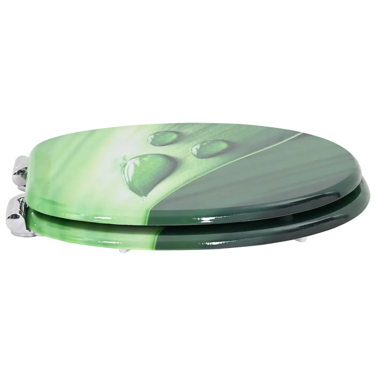 Toilet Seat Soft-Close Green MDF Board 44 x 38 cm