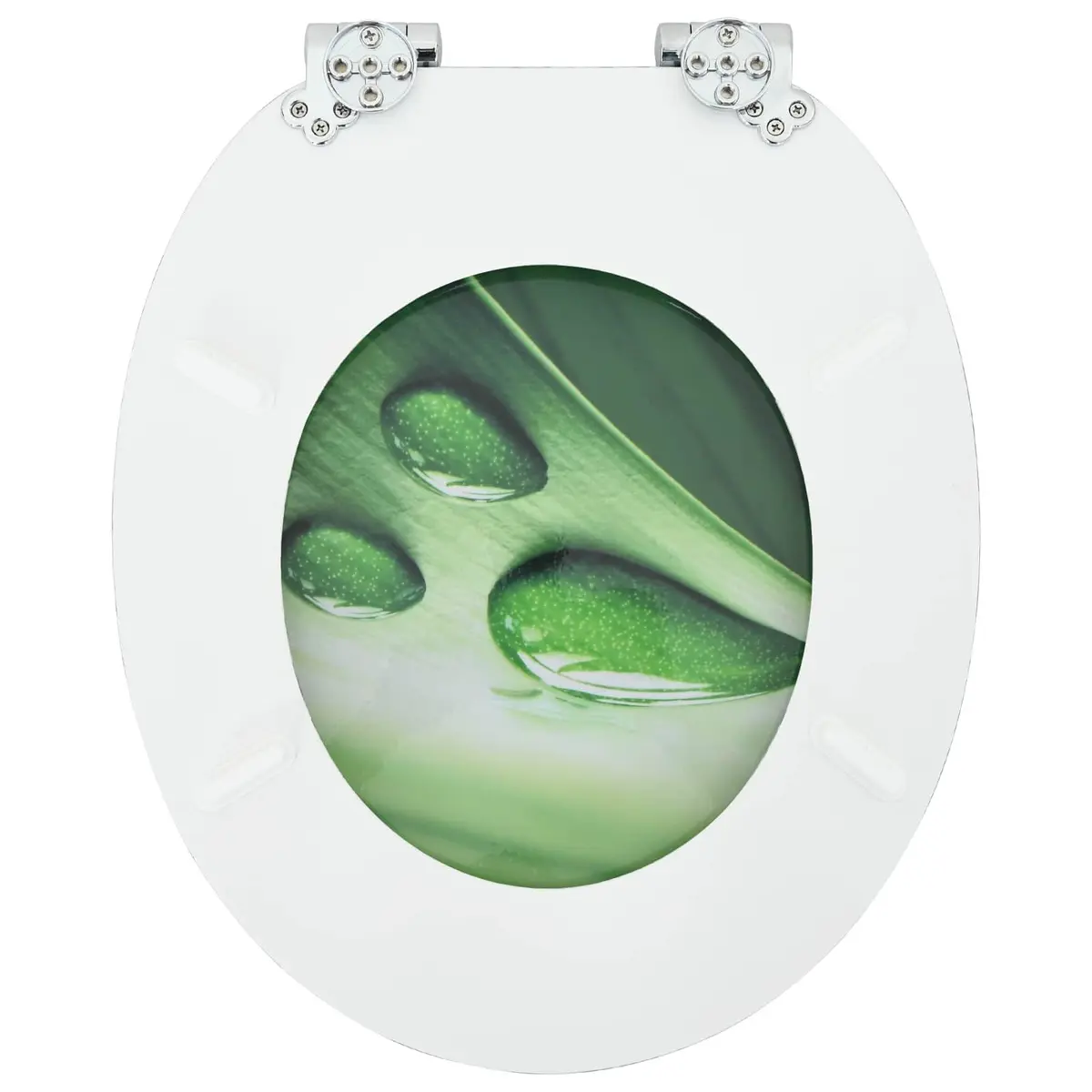 Toilet Seat Soft-Close Green MDF Board 44 x 38 cm