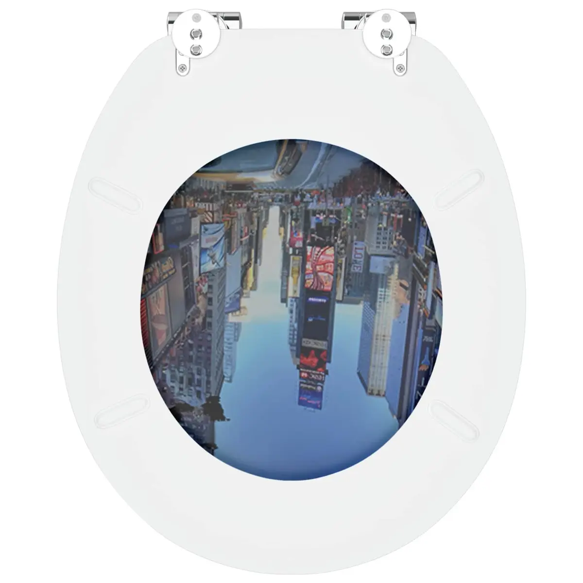 Soft-Close Toilet Seat Multicolour MDF Board Standard Size