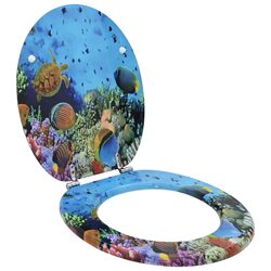 Friendly Blue Soft-Close Toilet Seat for Your Bathroom
