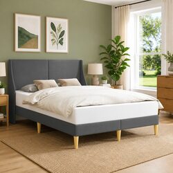 Your New Favorite Bed Frame with Dark Grey Headboard