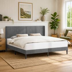 Your Ideal Grey Velvet Bed Frame 180 x 200 cm