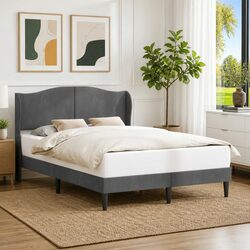 Your Ideal Dark Grey Velvet Headboard Bed Frame