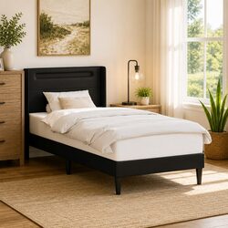 Make Your Bedroom Shine with This Modern LED Bed Frame
