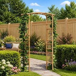 Bamboo Garden Arch — Natural Elegance 110 x 40 x 205 cm