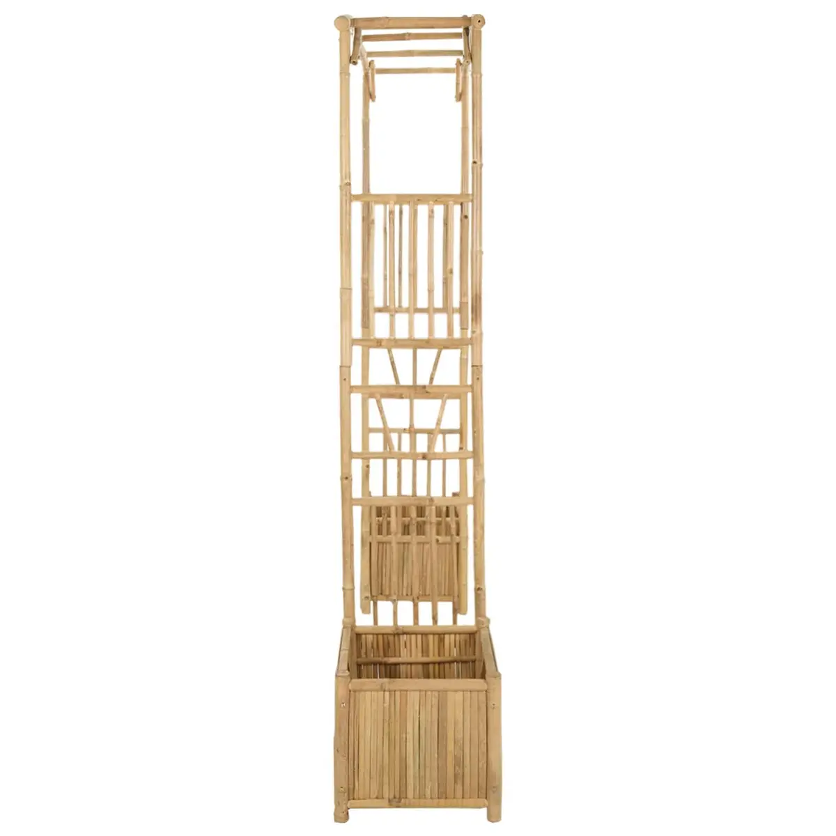 Bamboo Garden Arch Outdoor Trellis Pathway Entrance Brown 177x40x205cm