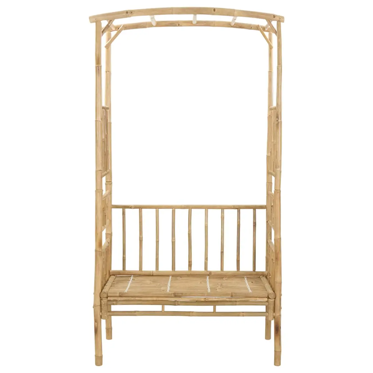 Garden Arch with Bench Bamboo Outdoor Structure Modern Design Patio Backyard