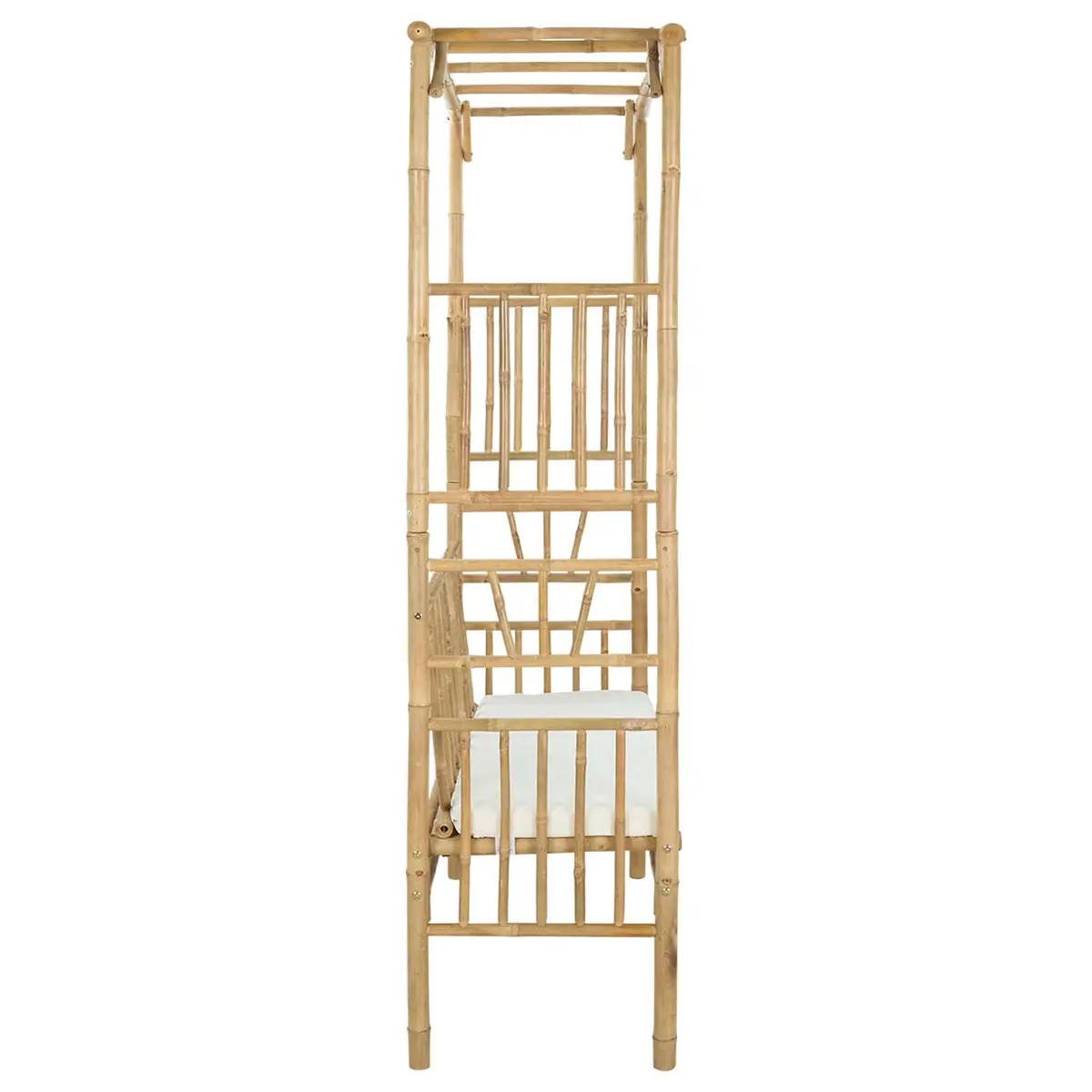 Garden Arch with Bench Bamboo Outdoor Structure Modern Design 115x50x205cm