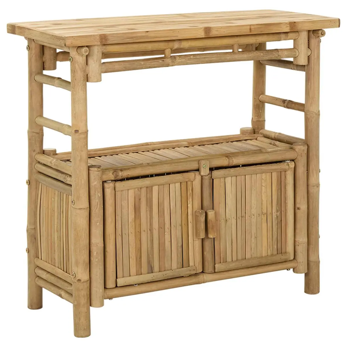 Console Table Bamboo Brown Modern 80 x 35 x 75 cm