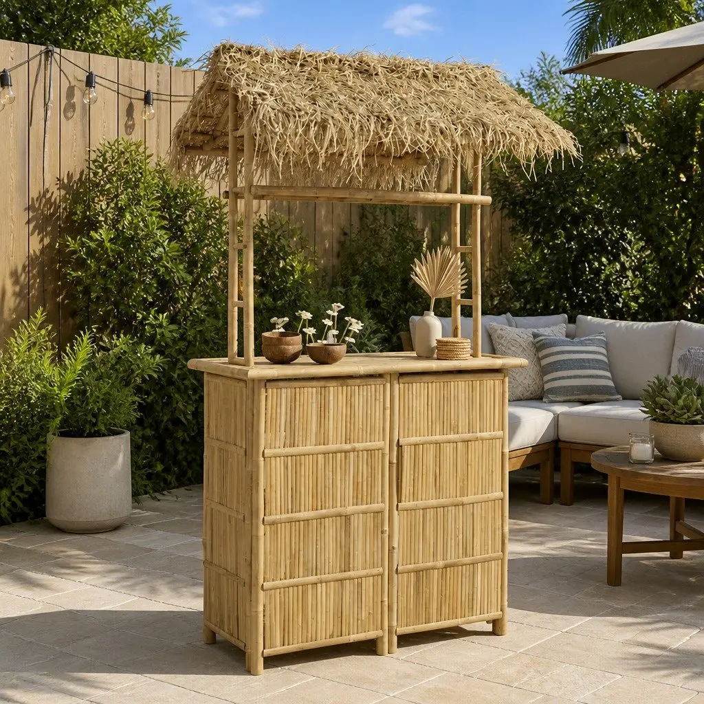 Outdoor Bamboo Bar Table