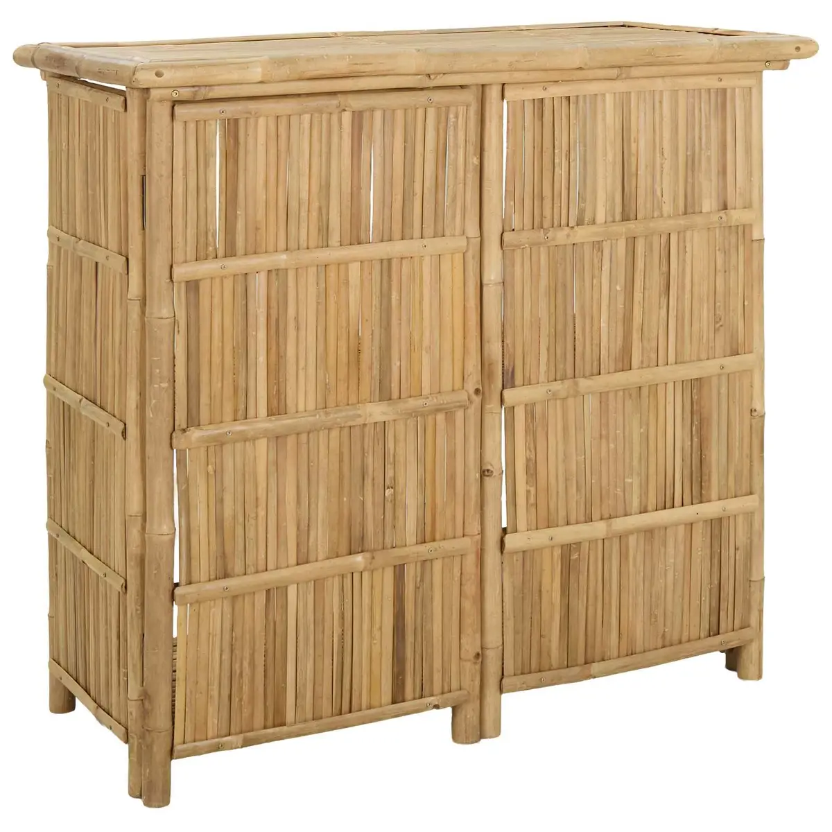 Outdoor Bar Table Bamboo Natural Brown 115 x 55 x 105 cm Patio Furniture