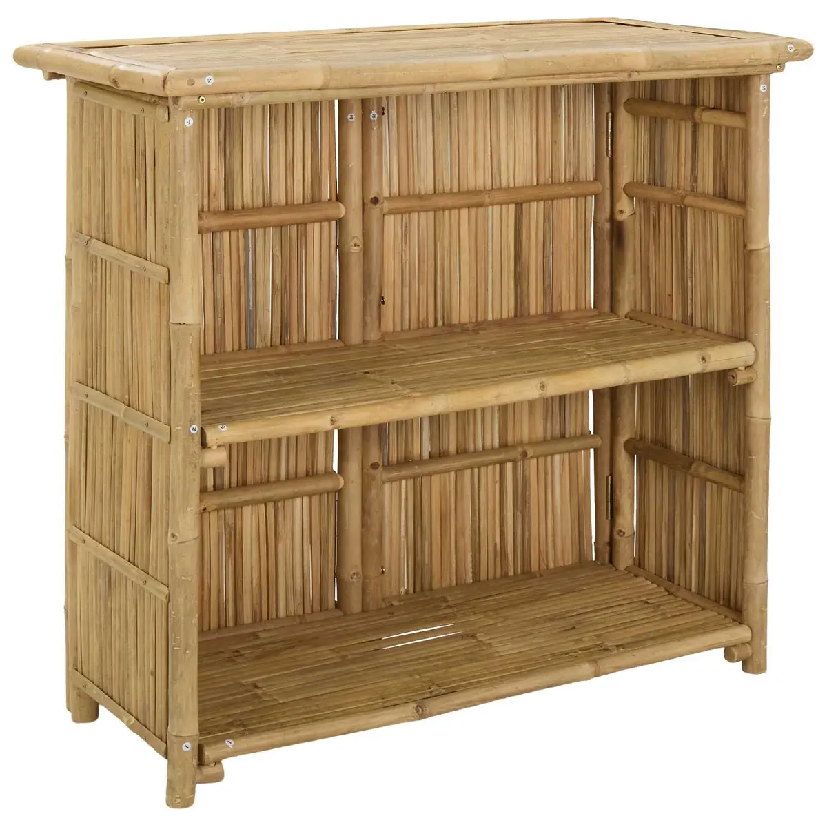 Outdoor Bar Table Bamboo Natural Brown 115 x 55 x 105 cm Patio Furniture