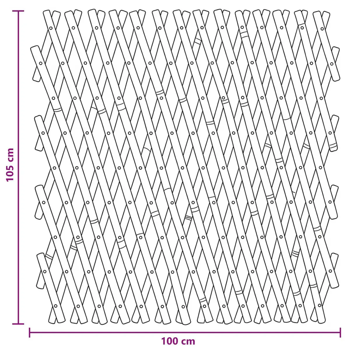 Bamboo Trellis for Plant Support 100 x 105 cm