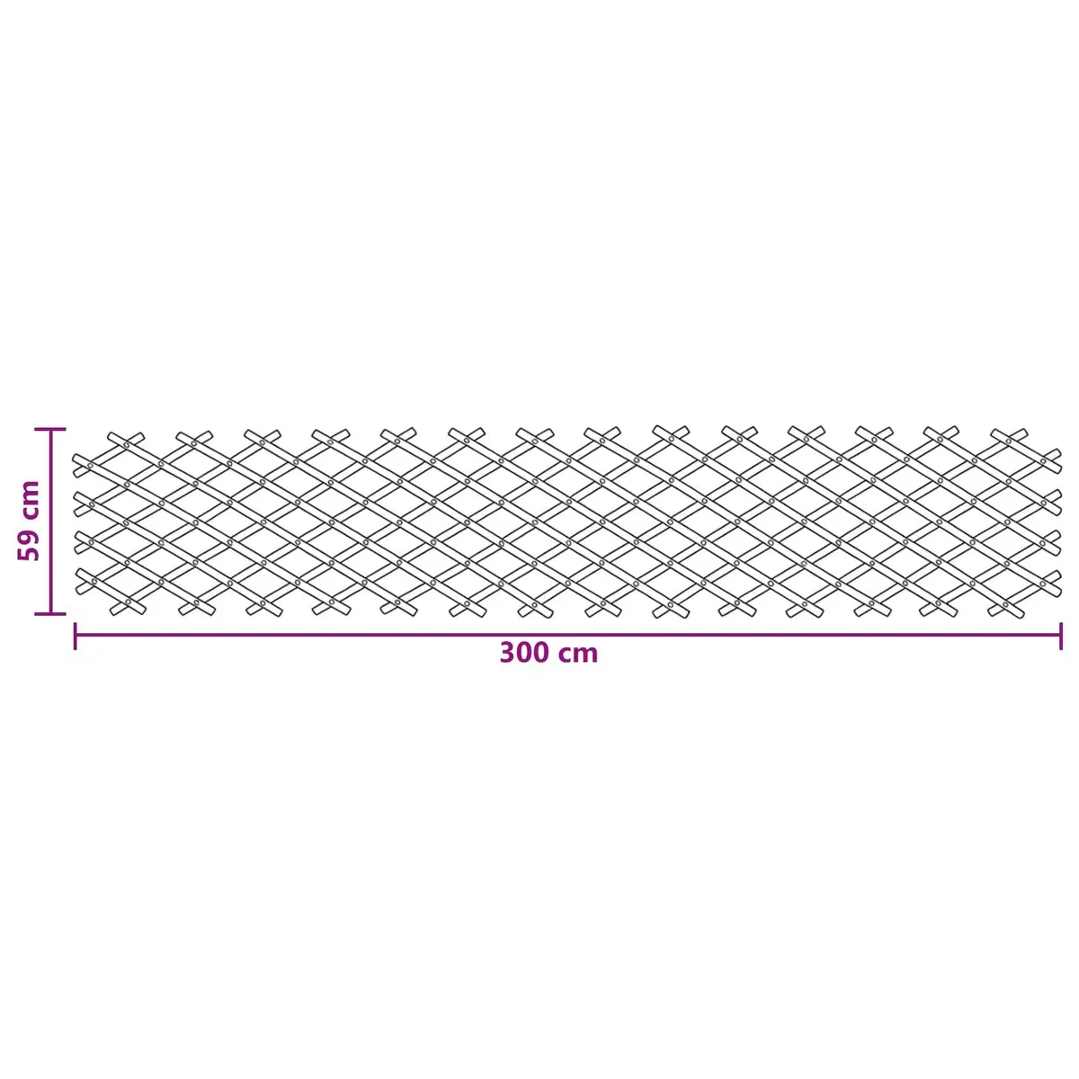 Bamboo Trellis for Plant Support 100 x 105 cm