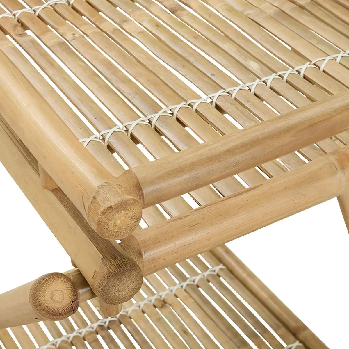 Bamboo Serving Trolley with Wheels Brown 79 x 67.5 x 84 cm