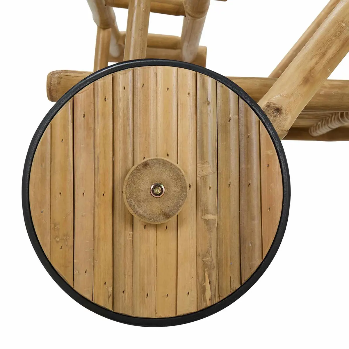 Bamboo Serving Trolley with Wheels Brown 79 x 67.5 x 84 cm
