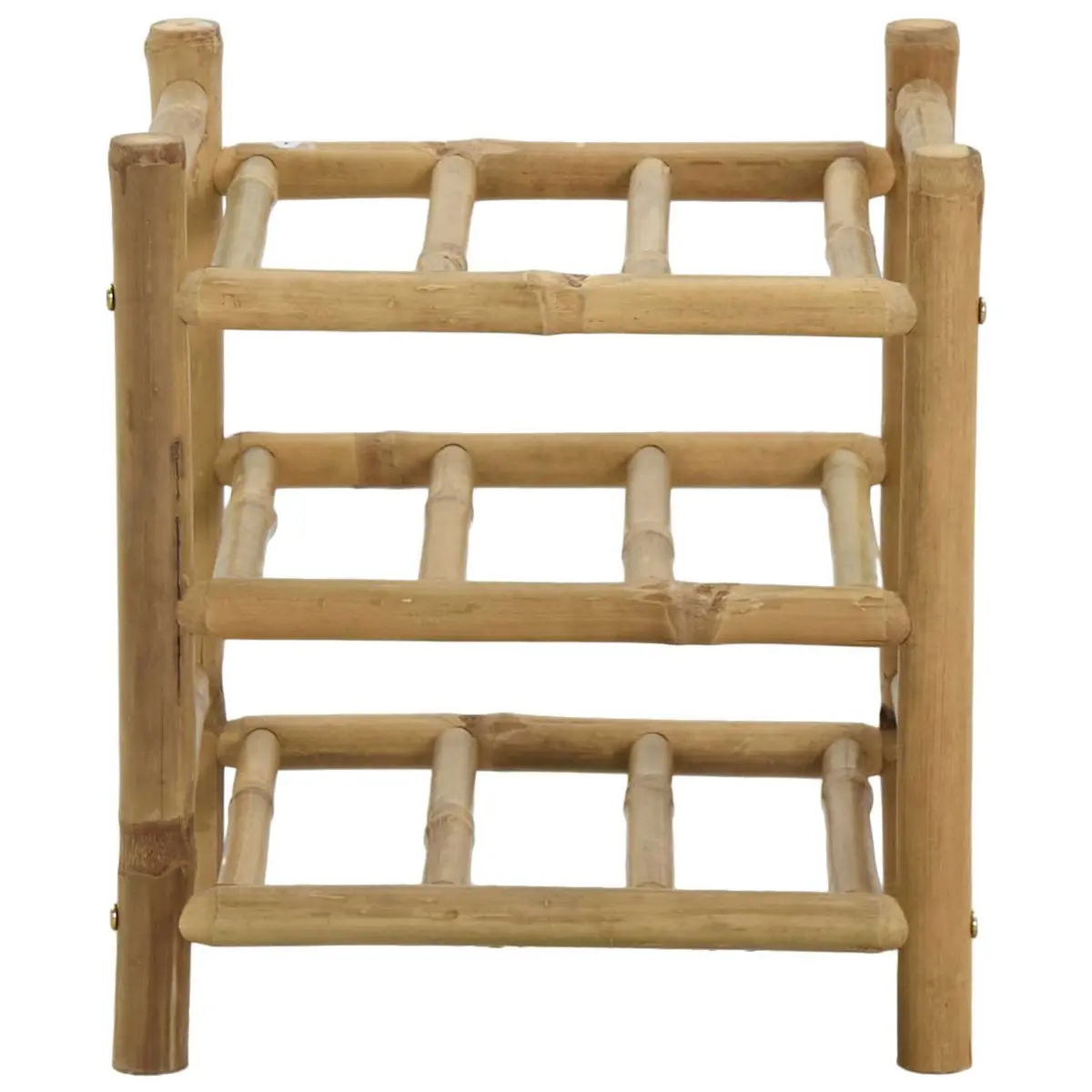 Wine Rack Bamboo Modern Storage Display 32.5 x 29.5 x 36 cm