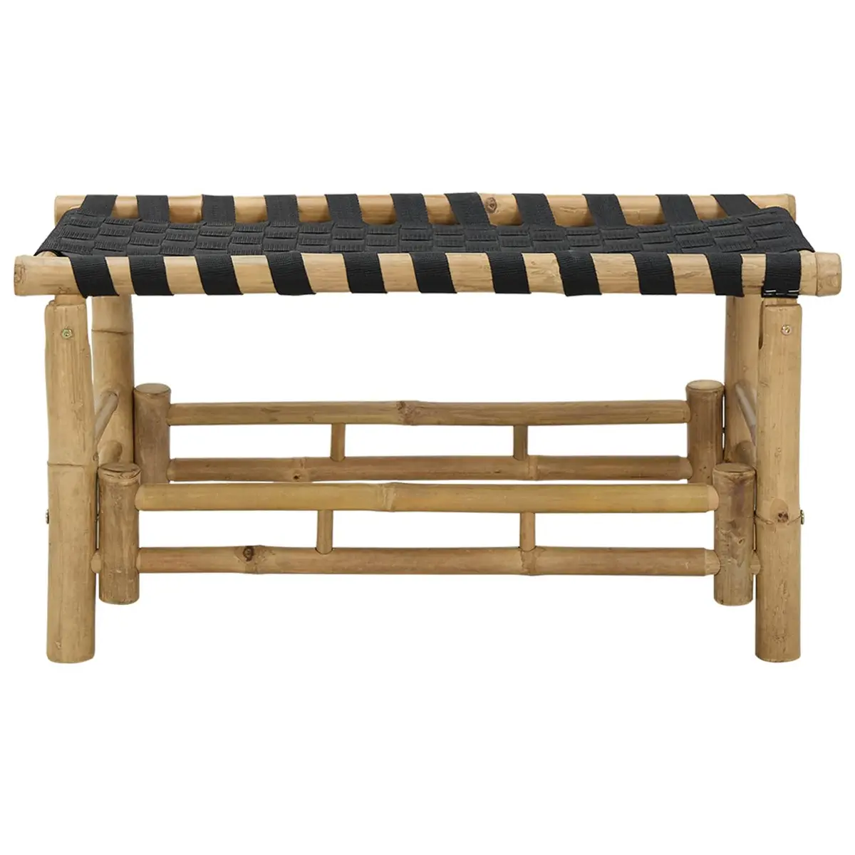 Bamboo Garden Bench Rectangular 80 x 38 x 40 cm Brown