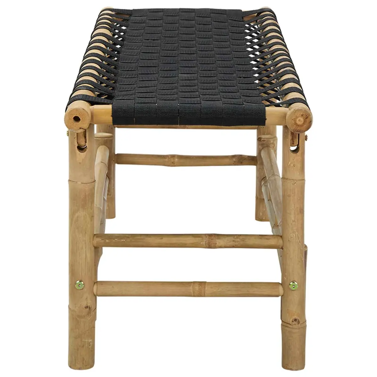 Garden Bench Bamboo Rectangular 110x38x40cm Outdoor Indoor Seating