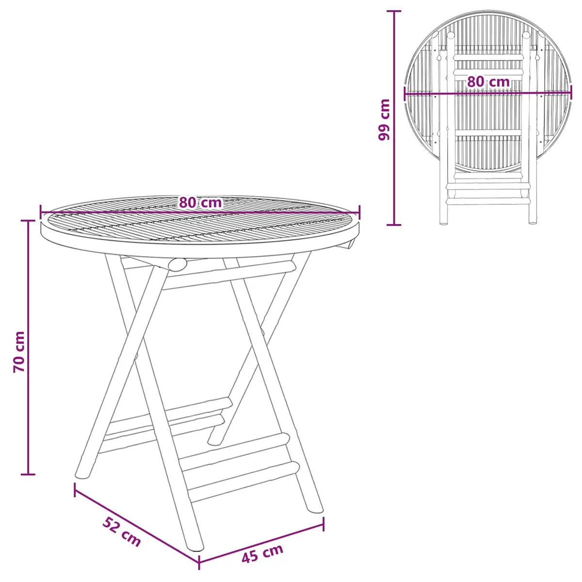 Bamboo Garden Table