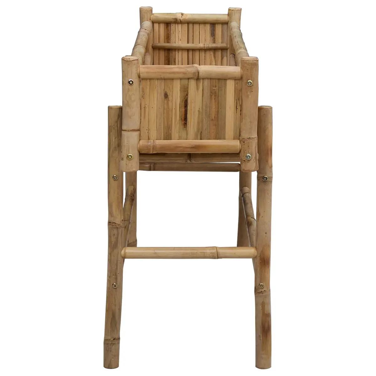 Garden Planter with Holder Bamboo Outdoor Patio Balcony 100 x 38 x 74 cm Brown