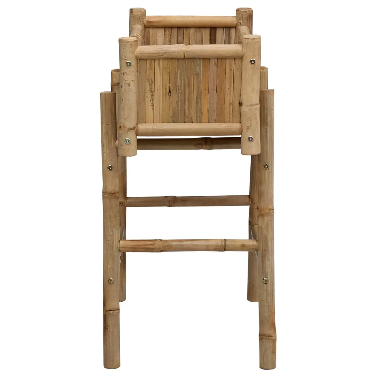 Bamboo Garden Planter Outdoor Holder Natural Brown with Integrated Holder 50x38x74cm
