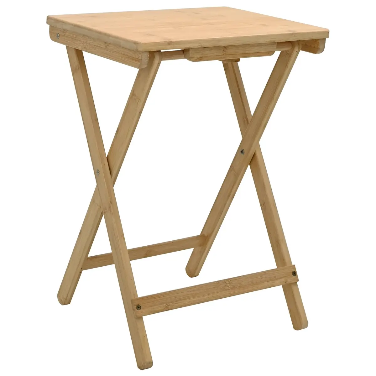 Kitchen Table Folding Bamboo Dining Furniture Space-Saving Rectangular Design
