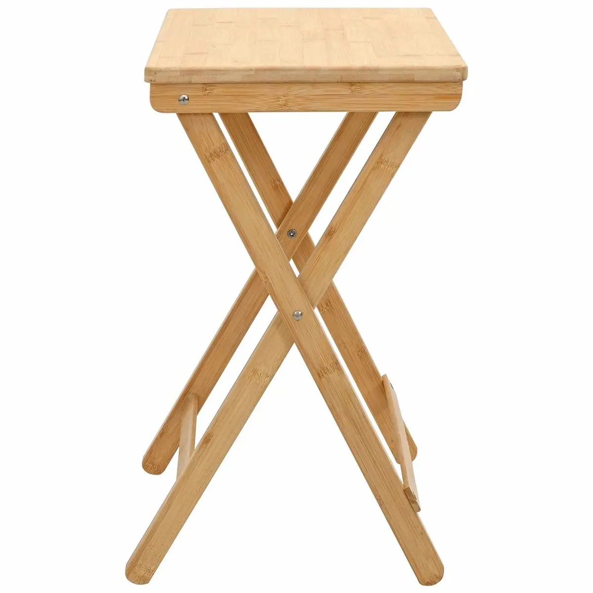 Kitchen Table Folding Bamboo Dining Furniture Space-Saving Rectangular Design