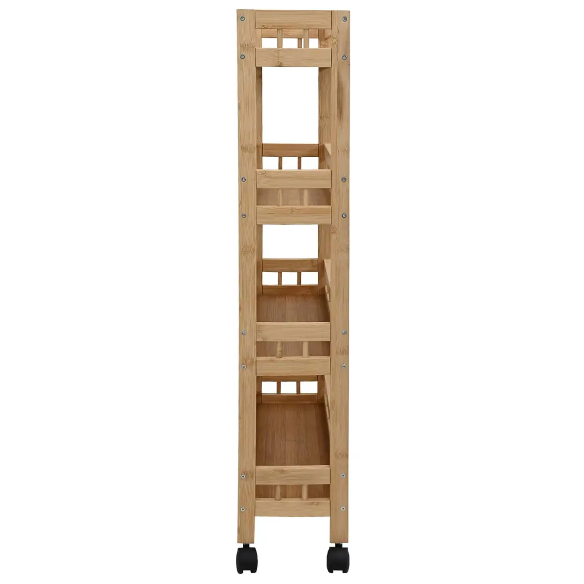 Kitchen Trolley 4-Tier Storage Organiser with Wheels 60x18x97cm