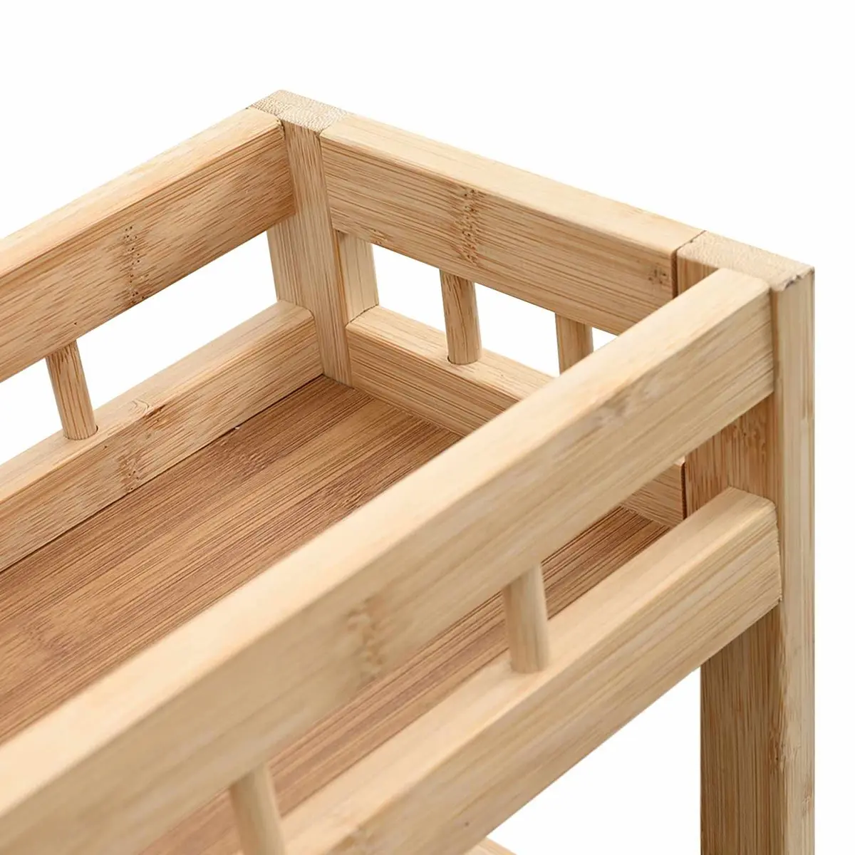 Kitchen Trolley 4-Tier Storage Organiser with Wheels 60x18x97cm