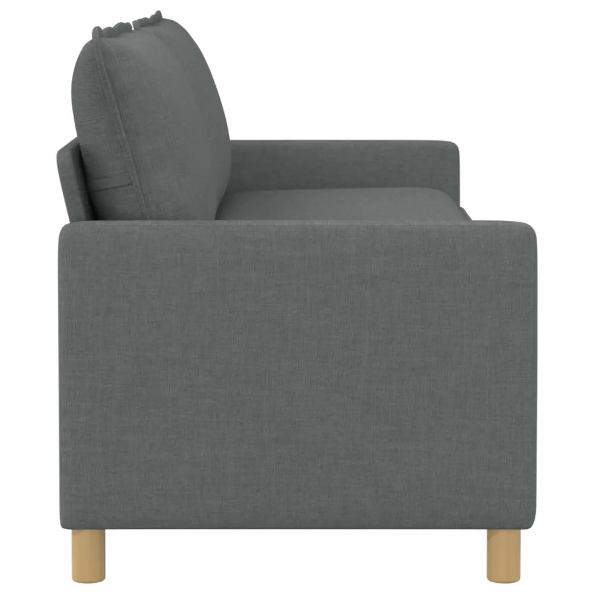 Fabric Sofa Modern Dark Grey Lounge Couch with Metal Frame